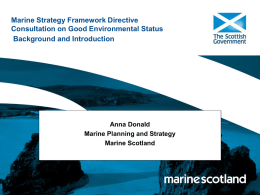Marine Strategy Framework Directive Consultation on Good