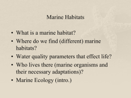 (habitats/ecology/zones), lecture 2