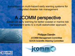 JCOMM Perspective to WMO EWS Sympo