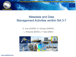 Metadata and Data Management Activities