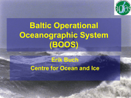 Baltic Operational Oceanographic System