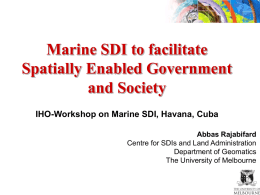 Marine SDI to facilitate Spatially Enabled Government and Society