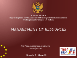 Management of resources
