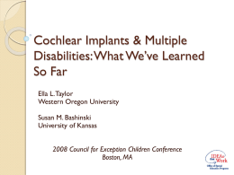 Cochlear Implants for Students who are Deaf