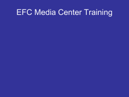 EFC Media Center Training