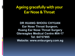 Ageing Gracefully with your Ear Nose & Throat