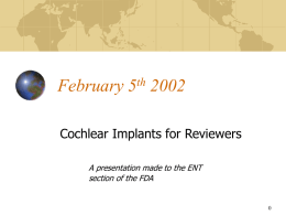 ppt presentation - Cochlear Implants