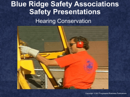 View Power Point© Presentation - Blue Ridge Safety Association