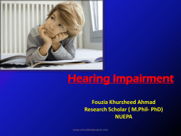Hearing-impairment - School of Educators