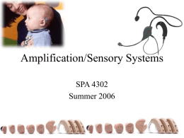 Amplification/Sensory Systems