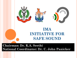 NATIONAL Initiative FOR Safe Sound SOUND AND HEALTH