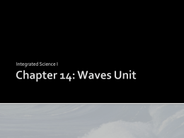 Chapter 14: Waves Unit