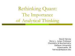 Rethinking Quant The Importance of Analytical Thinking
