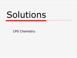 Solutions - My Teacher Pages