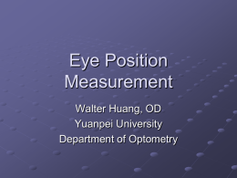 Eye Position Measurement