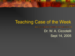 Teaching Case of the Week - McMaster Faculty of Health