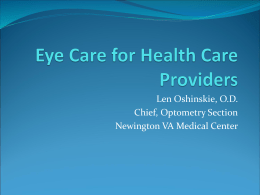Eye Care for Health Care Providers
