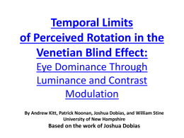 Temporal Limits of Perceived Rotation in the Venetian