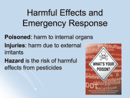 Harmful Effects and Emergency Response