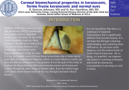 Corneal Biomechanical Properties in Keratoconic, Forme Fruste