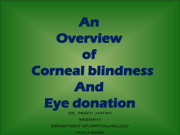 Corneal Blindness & Eye Donation