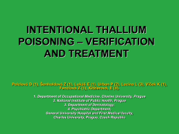 Thallium intentional intoxication Pelclova et al