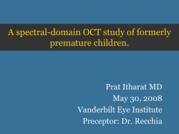 A spectral-domain OCT study of formerly premature children