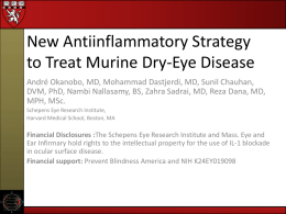 New Antiinflammatory Strategy to Treat Murine Dry