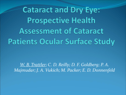Cataract and Dry Eye: The PHACO Study (Prospective Health