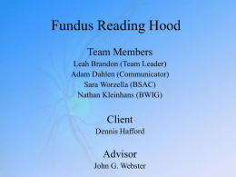 Fundus Reading Hood - University of Wisconsin