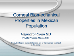 Corneal Biomechanical Properties in Mexican Population