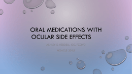 Oral Medications with ocular side effects