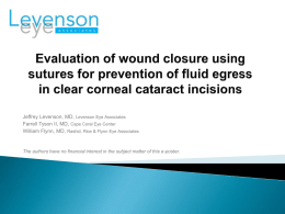 Evaluation of wound closure using sutures for prevention of fluid