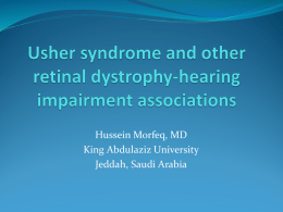 Usher syndrome and other retinal dystrophy