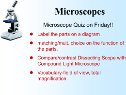 Microscope Parts PPT - Little Miami Schools