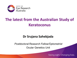 CERA PowerPoint Presentation - Centre for Eye Research Australia