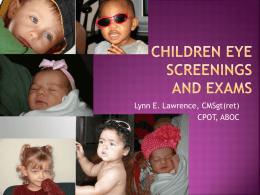 Children Eye Screenings and Exams