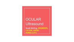 OCULAR Ultrasound - Autumn Symposium