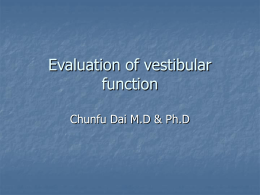 Detection of vestibular function
