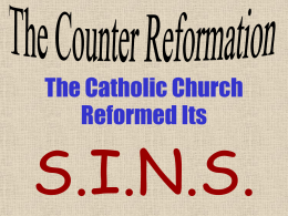The Catholic Counter Reformation
