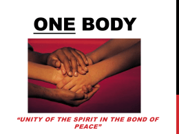 One Body - South Marion church of Christ