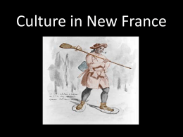 Culture and the French Regime