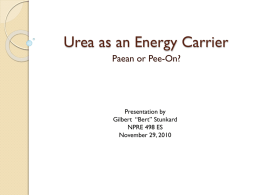 Urea as an Energy Carrier