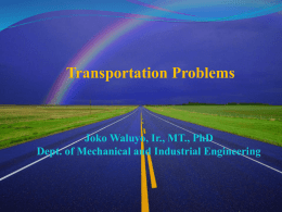 Special Cases in Transportation Problem