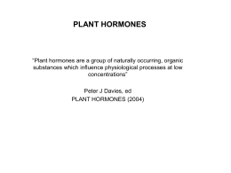 PLANT HORMONES - University of Missouri
