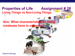 Properties of Life - Mr. Le's Living Environment Webpage
