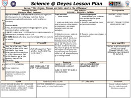 Science @ Deyes Lesson Plan