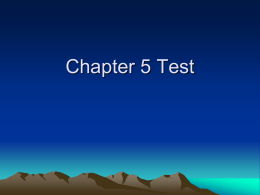 Chapter 5 Test
