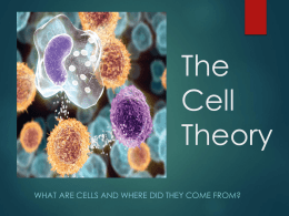 The Cell Theory