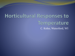 Horticultural Responses to Temperature